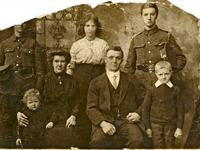 Back Row, L-R: William?, Catherine, Thomas? Faill. Front Row, L-R: Joseph, Catherine, Thomas, Anthony Faill. c1914